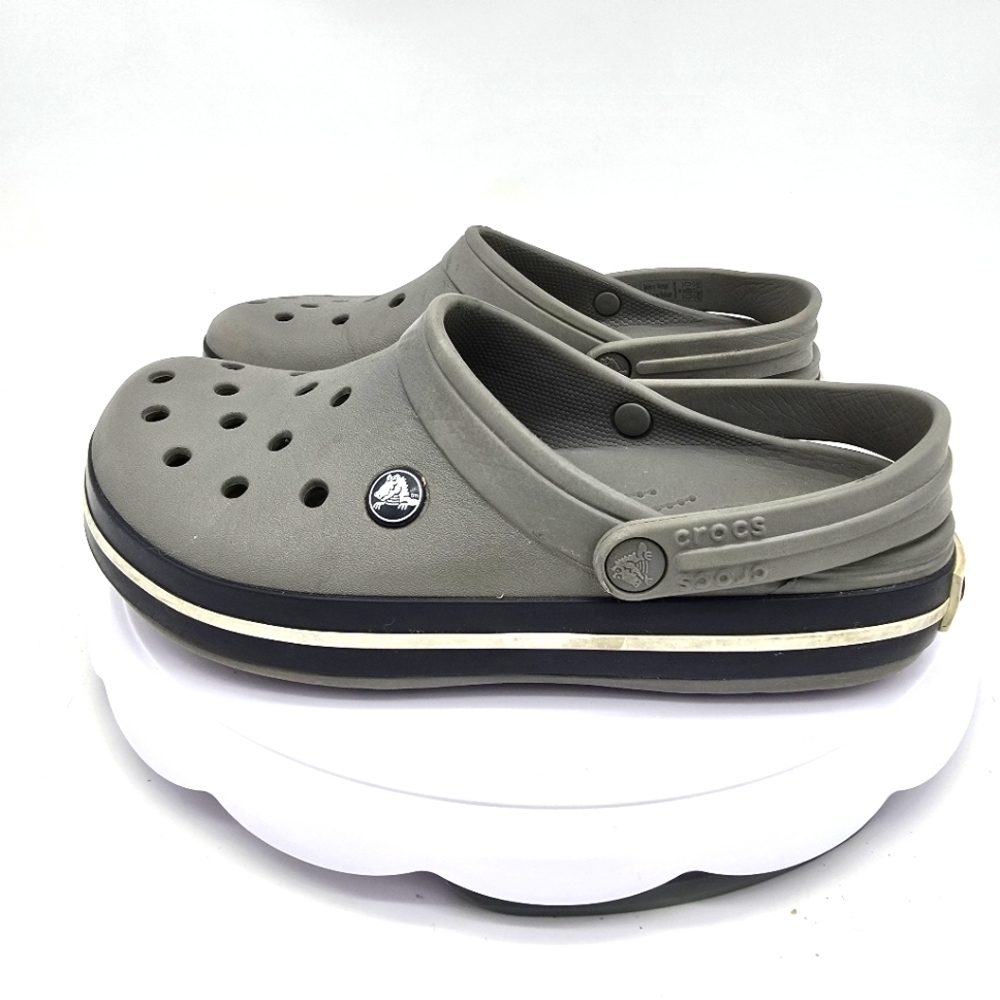 Crocs Shoes Junior 6 Crocband Ii Gray Clogs Charcoal